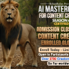 Al Masterclass FOR CONTENT CREATORS: Season 6