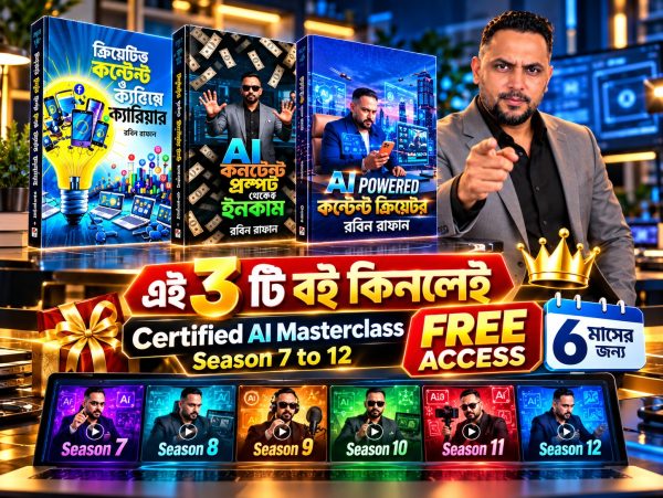 Certified RobinRafan AI Masterclass Combo Pack – 3 Books + FREE AI Course